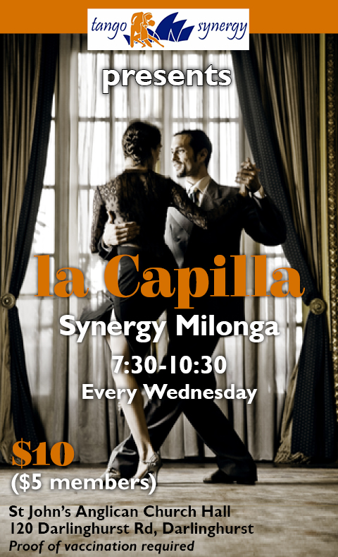 La Capilla flyer Wednesday milonga
